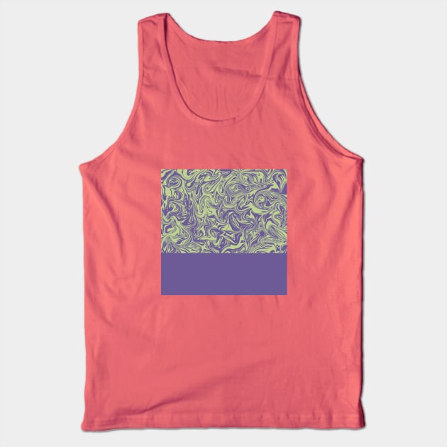 Liquid Swirl - Lettuce Green and Ultra Violet Tank Top by PrintablesPassions